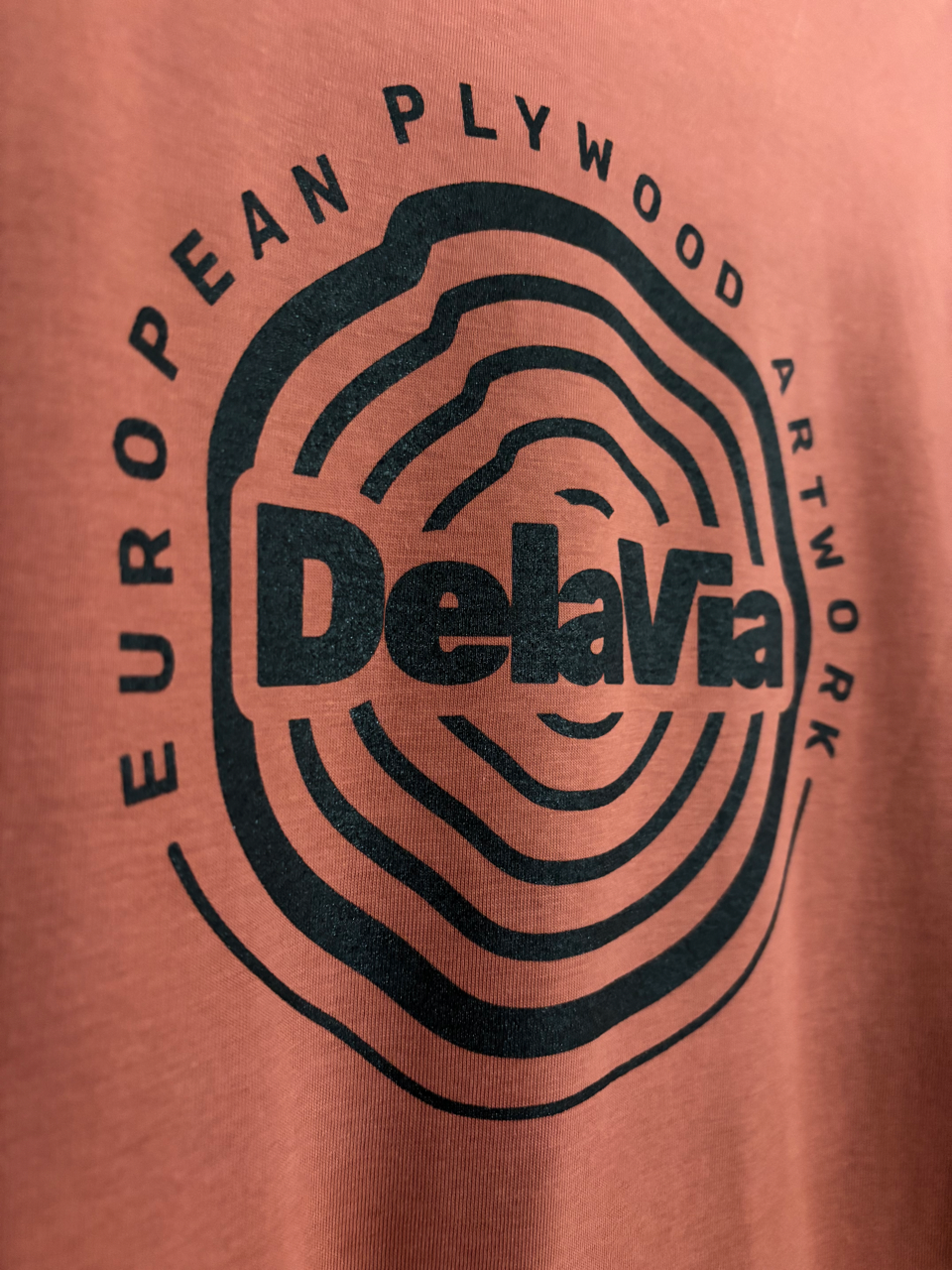 DelaVia Patch Logo Longsleeve back rust red