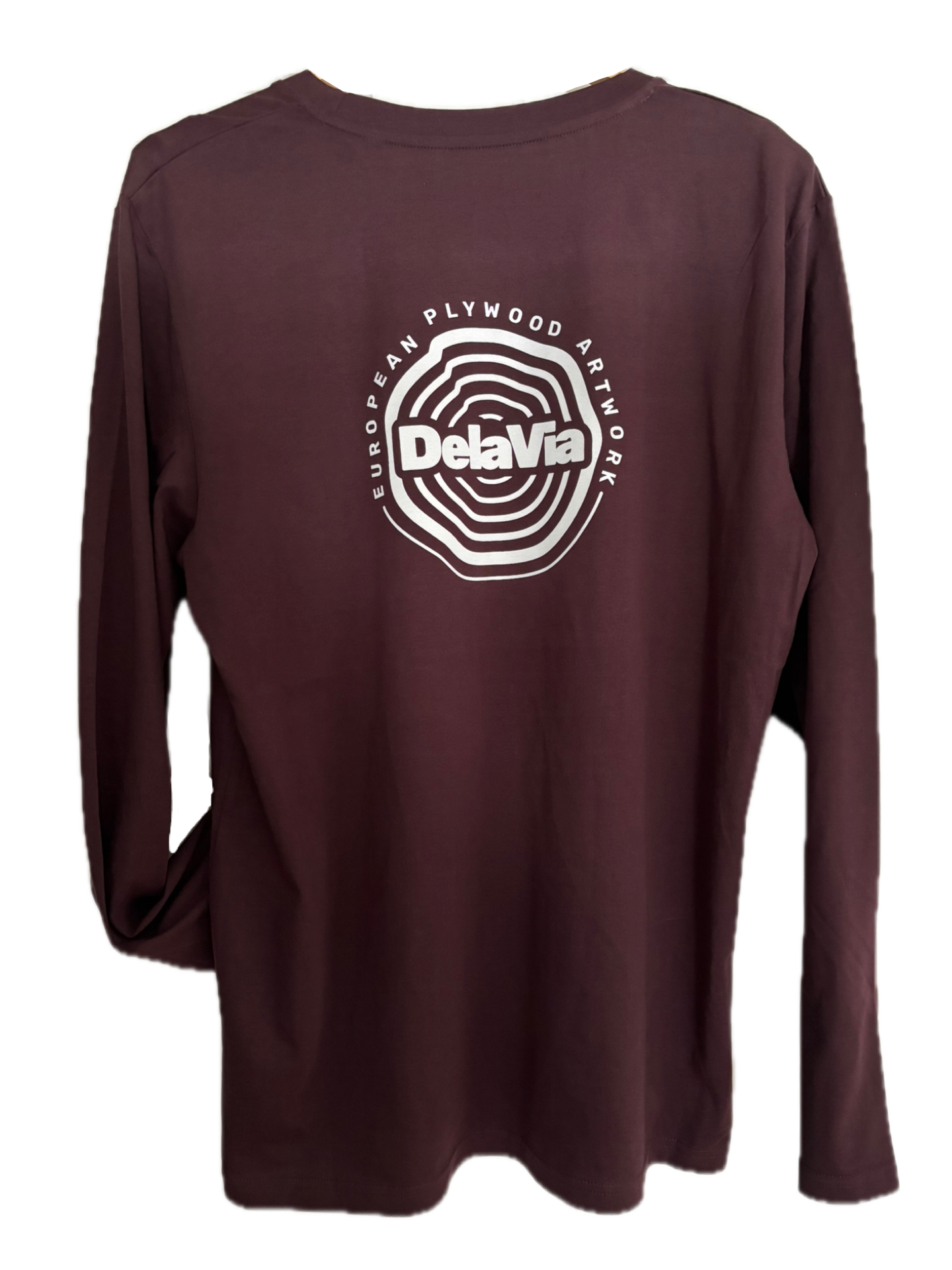 DelaVia Patch Logo Longsleeve back red-brown