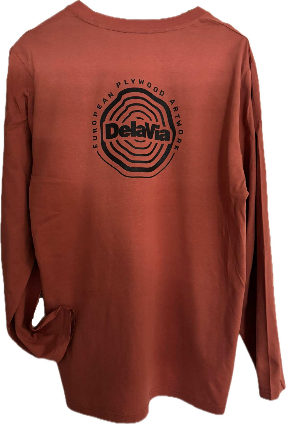 DelaVia Patch Logo Longsleeve back rust red