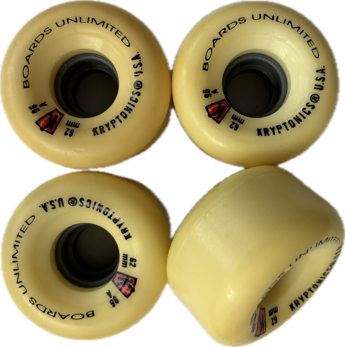 Boards Unlimited 90s Original Vintage 62mm 96a Wheels NOS