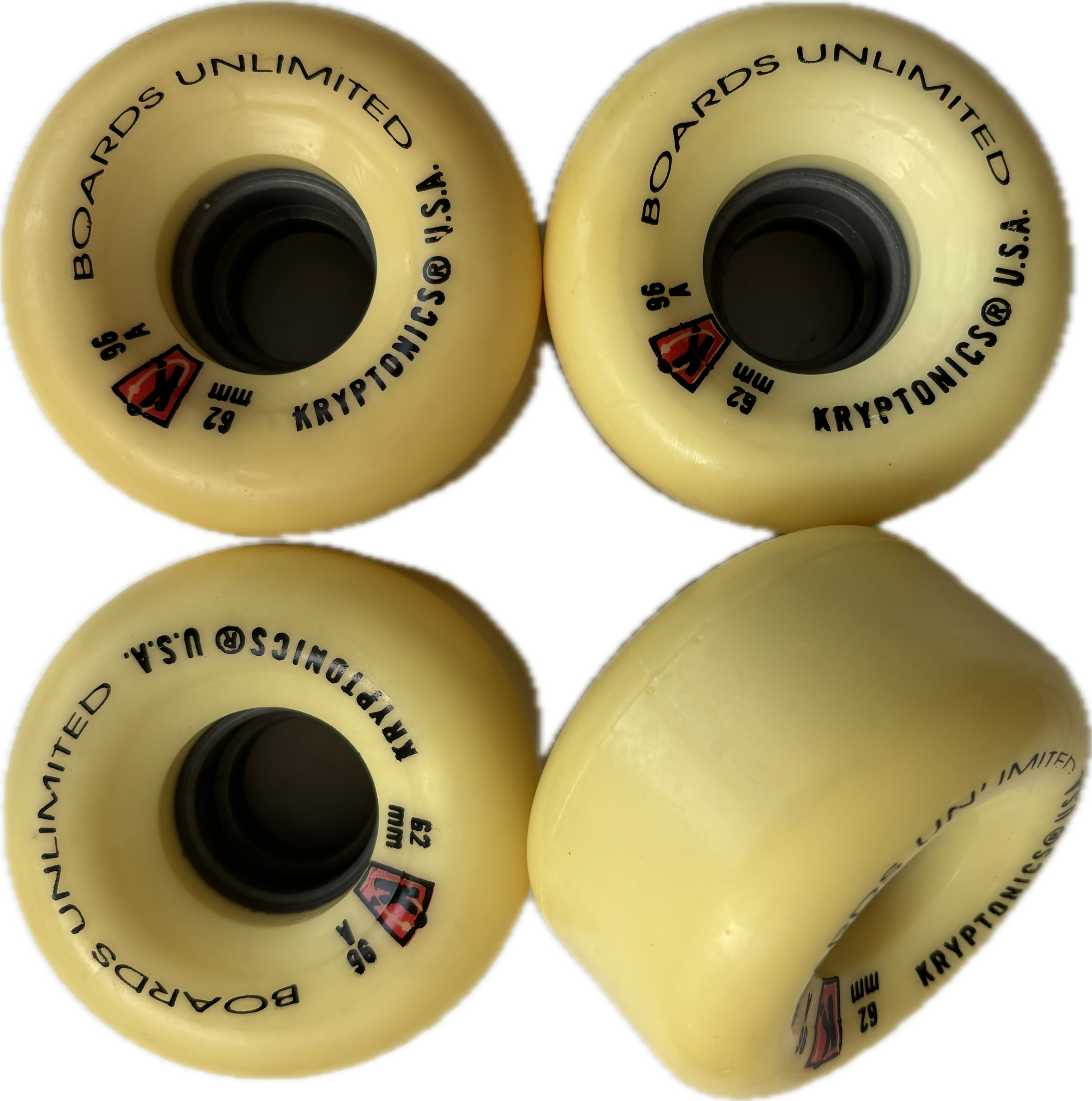 Boards Unlimited 90s Original Vintage 62mm 96a Wheels NOS
