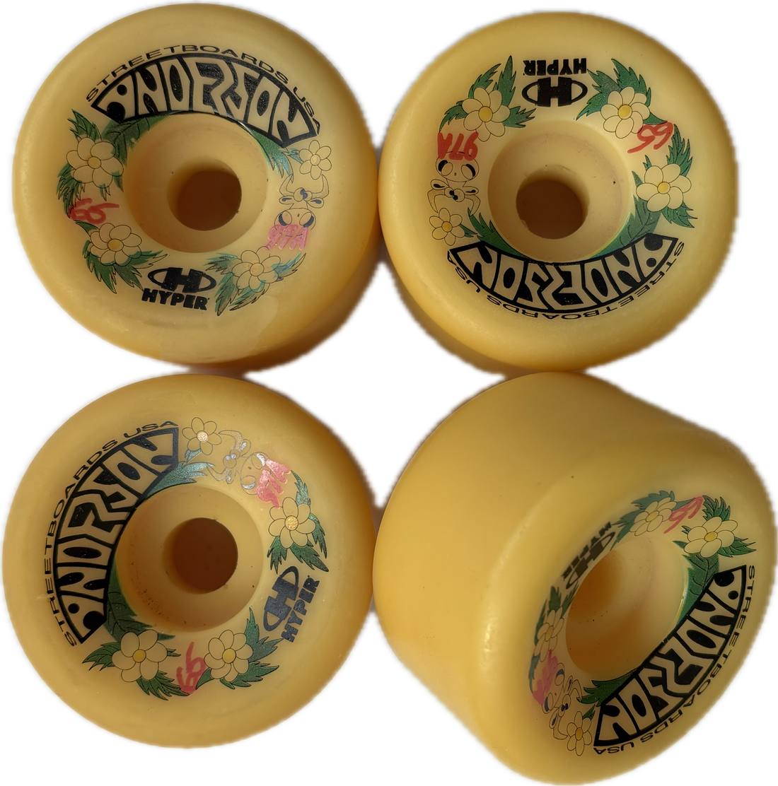 Anderson Steetboards USA 90s Original Vintage 65mm 97a Wheels NOS