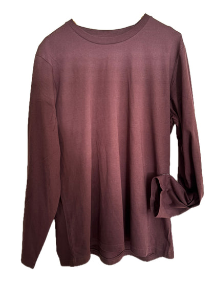 DelaVia Patch Logo Longsleeve back red-brown
