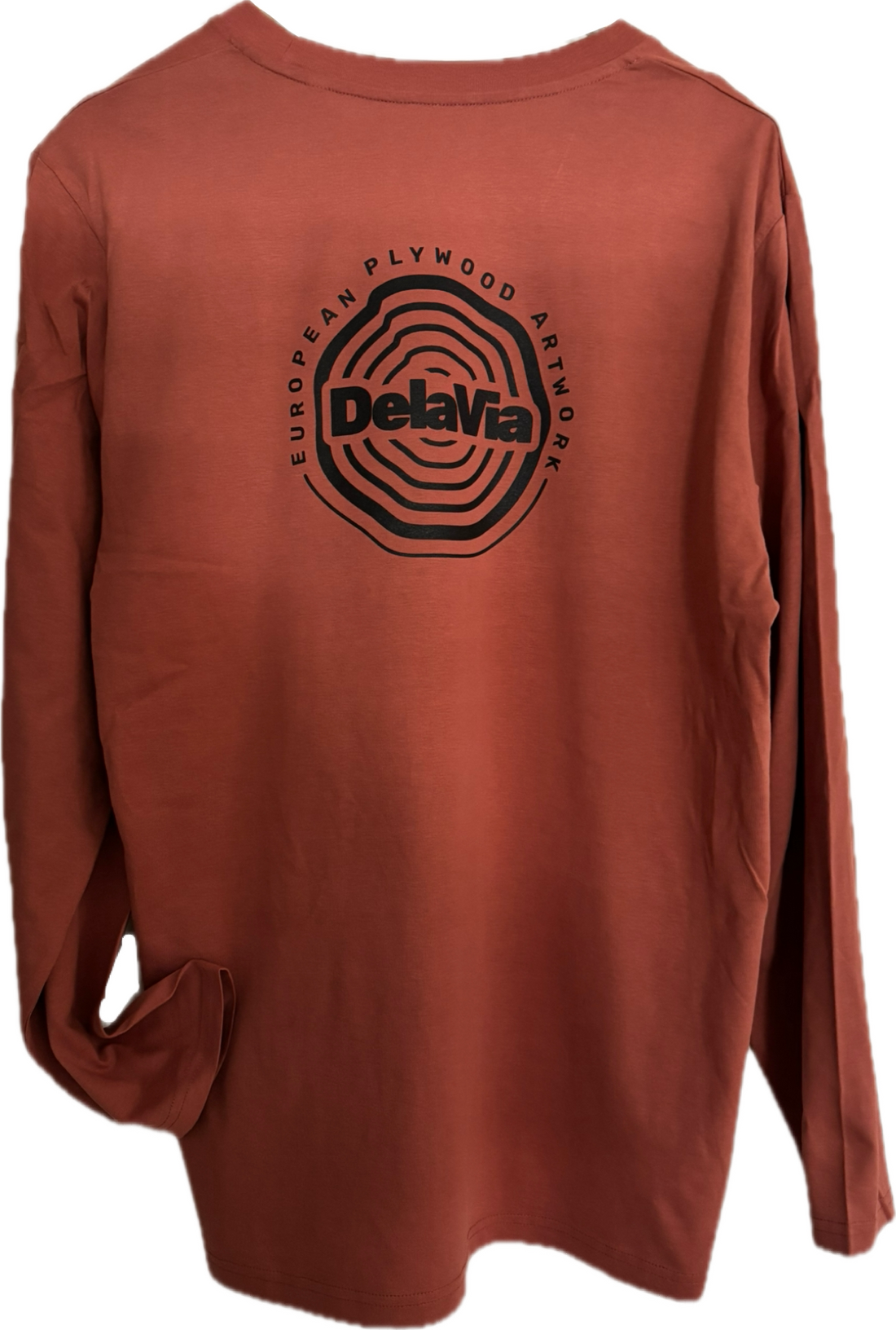 DelaVia Patch Logo Longsleeve back rust red